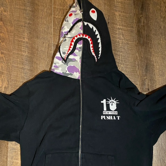 BAPE x Pusha T Shark Full Zip Up